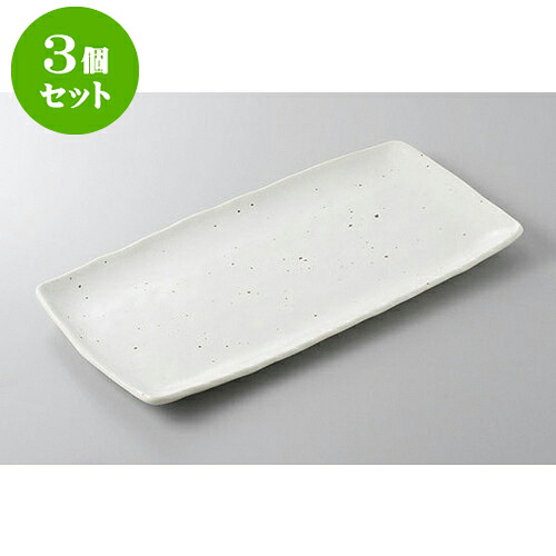 3個セット ほっけ皿 白粉引ホッケ皿 [34 x 17.7 x 2.5cm] | 焼き物皿 ステーキ皿 サンマ 焼き魚 食器 業務用 飲食店 カフェ うつわ 器 おしゃれ かわいい お洒落 ギフト プレゼント 引き出物 内祝い 結婚祝い 誕生日 贈り物 贈答品 おすすめ 人気 食器セット