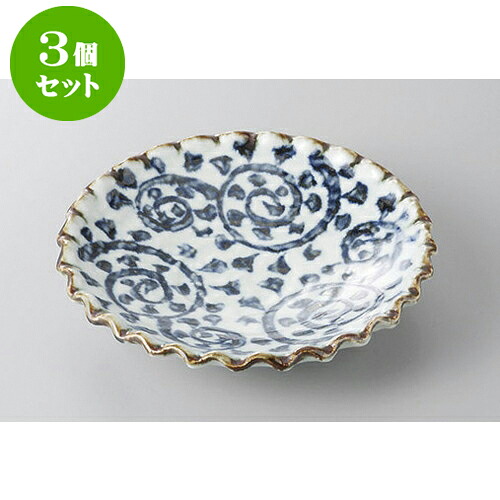 3個セット 組皿 たこ唐草波型5.5皿 [17 x 3.5cm] | 組皿 和皿 取り皿 取り皿 おすすめ 万能 食器 業務用 飲食店 カフェ うつわ 器 おしゃれ かわいい お洒落 可愛い ギフト プレゼント 引き出物 内祝い 結婚祝い 誕生日 贈り物 贈答品 食器セット