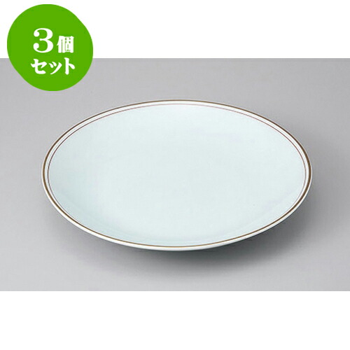 3個セット 有田焼盛皿 有田焼渕金朱青白磁12号皿 [36.5 x 5cm] | 盛り皿 盛皿 人気 おすすめ フルーツ皿 パーティー パスタ皿 食器 業務用 飲食店 カフェ うつわ 器 ギフト プレゼント 引き出物 誕生日 贈り物 贈答品 おしゃれ かわいい 食器セット｜せともの本舗
