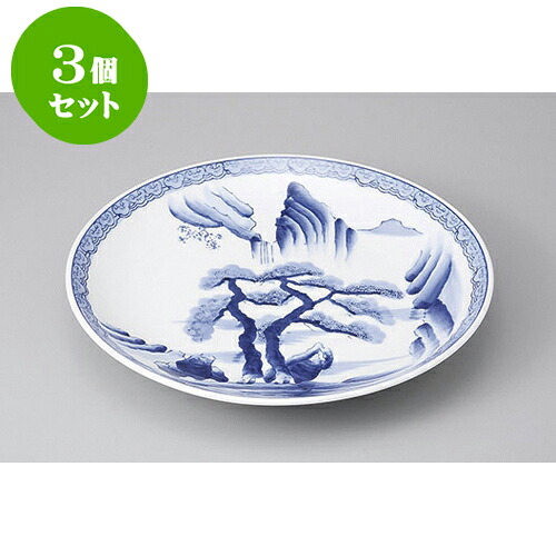 3個セット 有田焼盛皿 有田焼山水15号皿 [46 x 7cm] | 盛り皿 盛皿 人気 おすすめ フルーツ皿 パーティー パスタ皿 食器 業務用 飲食店 カフェ うつわ 器 ギフト プレゼント 引き出物 誕生日 贈り物 贈答品 おしゃれ かわいい 食器セット｜せともの本舗