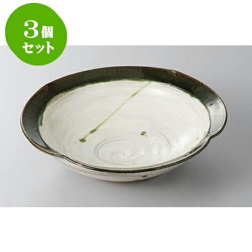 3個セット 大鉢・盛鉢 織部内白四方押し鉢 [23.3 x 22.5 x 6.3cm] | 盛り鉢 盛鉢 万能 取り鉢 おすすめ 食器 業務用 飲食店 カフェ うつわ 器 おしゃれ かわいい お洒落 可愛い おしゃれ かわいい お洒落 可愛い 食器セット