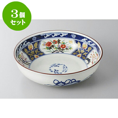 3個セット 大鉢・盛鉢 有田焼染錦紋様7号鉢 [20.5 x 6cm 1100cc] | 盛り鉢 盛鉢 万能 取り鉢 おすすめ 食器 業務用 飲食店 カフェ うつわ 器 おしゃれ かわいい お洒落 可愛い おしゃれ かわいい お洒落 可愛い 食器セット