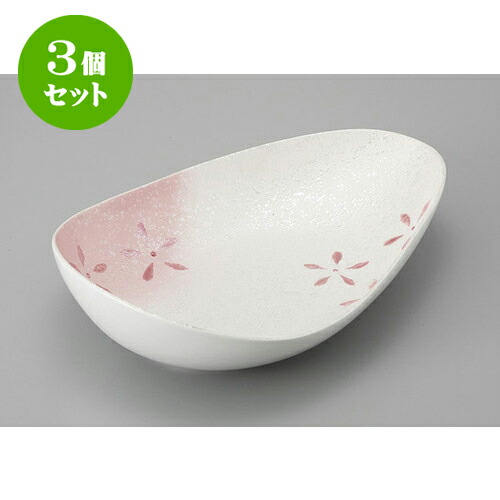 3個セット 鉢 ラスター花散らし変型楕円鉢(ピンク) [26 x 18 x 7cm] | 小鉢 中鉢 ボウル ボール 食器 業務用 飲食店 カフェ うつわ 器 おしゃれ かわいい お洒落 可愛い ギフト プレゼント 引き出物 内祝い 結婚祝い 誕生日 贈り物 贈答品 おすすめ 取り皿 食器セット｜せともの本舗 14,774円