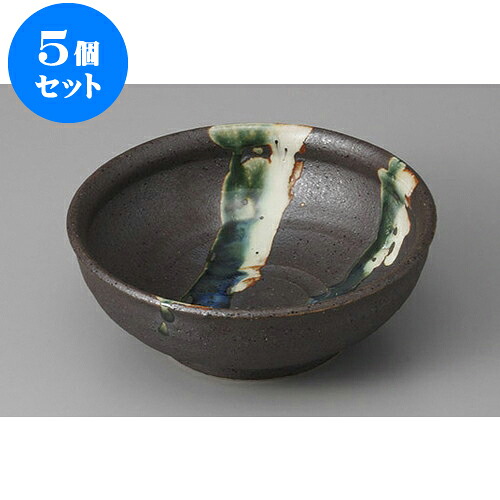 5個セット 向付 南蛮織部白流5.5ボール [16.5 x 6.5cm] | 和食器 鉢 小鉢 ボウル 浅鉢 料亭 ホテル 食器 業務用 飲食店 カフェ うつわ 器 おしゃれ かわいい ギフト プレゼント 内祝い 誕生日 贈り物 贈答品 おすすめ 食器セット