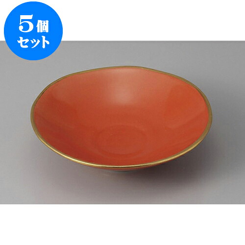 5個セット 向付 有田焼四釉金赤平小鉢 [15.5 x 4.5cm] | 和食器 鉢 小鉢 ボウル 浅鉢 料亭 ホテル 食器 業務用 飲食店 カフェ うつわ 器 おしゃれ かわいい ギフト プレゼント 内祝い 誕生日 贈り物 贈答品 おすすめ 食器セット