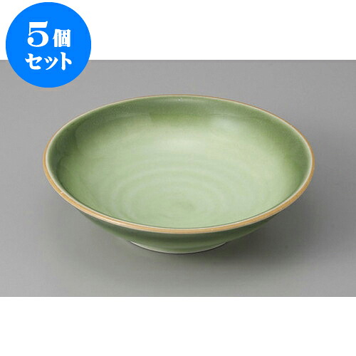 5個セット 向付 緑彩向付 [15.7 x 4.3cm] | 和食器 鉢 小鉢 ボウル 浅鉢 料亭 ホテル 食器 業務用 飲食店 カフェ うつわ 器 おしゃれ かわいい ギフト プレゼント 内祝い 誕生日 贈り物 贈答品 おすすめ 食器セット