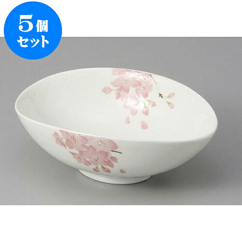 5個セット 中鉢 赤小花楕円向付 [16 x 12.2 x 5.9cm] | 中鉢 盛鉢 取り鉢 ボウル 中 おすすめ 人気 食器 業務用 飲食店 カフェ うつわ 器 おしゃれ かわいい お洒落 ギフト プレゼント 引き出物 内祝い 結婚祝い 誕生日 贈り物 贈答品 食器セット