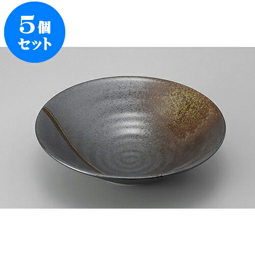5個セット めん皿・めん鉢 南蛮吹流しリップル8.0鉢 [26.2 x 6.9cm] | そば 蕎麦 めん 麺おすすめ 人気 食器 業務用 飲食店 カフェ うつわ 器 おしゃれ かわいい お洒落 可愛い ギフト プレゼント 引き出物 内祝い 結婚祝い 誕生日 贈り物 贈答品 食器セット