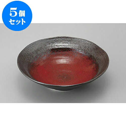 5個セット めん皿・めん鉢 朱雲8.0盛鉢 [25 x 7cm] | そば 蕎麦 めん 麺おすすめ 人気 食器 業務用 飲食店 カフェ うつわ 器 おしゃれ かわいい お洒落 可愛い ギフト プレゼント 引き出物 内祝い 結婚祝い 誕生日 贈り物 贈答品 食器セット