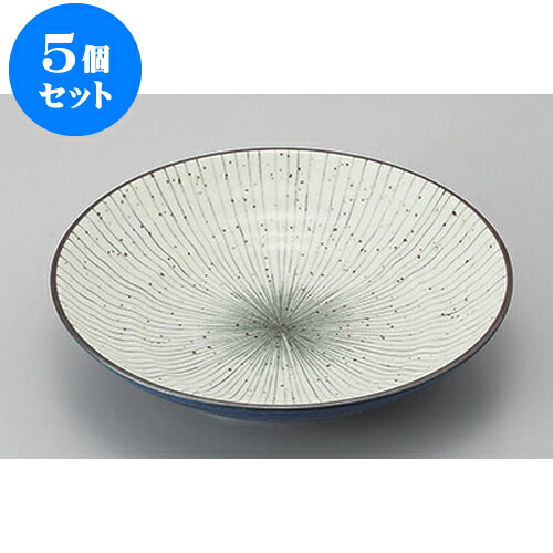 5個セット めん皿・めん鉢 クリーム細十草7.5メン皿 [22.7 x 4.8cm] | そば 蕎麦 めん 麺おすすめ 人気 食器 業務用 飲食店 カフェ うつわ 器 おしゃれ かわいい お洒落 可愛い ギフト プレゼント 引き出物 内祝い 結婚祝い 誕生日 贈り物 贈答品 食器セット