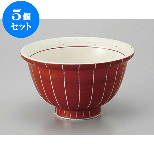 5個セット 丼 萩粉引赤削十草4.3反玉渕丼 [13.5 x 8.5cm 500cc] | お好み丼 丼ぶり カフェ丼 鉢 ラーメン そば うどん ボウル 食器 業務用 飲食店 カフェ うつわ 器 おしゃれ かわいい ギフト プレゼント 誕生日 贈り物 贈答品 食器セット｜せともの本舗