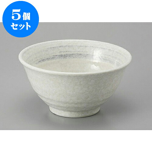 5個セット 丼 ハケメ白雪5.0反種丼 [15.5 x 8cm] | お好み丼 丼ぶり カフェ丼 鉢 ラーメン そば うどん ボウル 食器 業務用 飲食店 カフェ うつわ 器 おしゃれ かわいい ギフト プレゼント 誕生日 贈り物 贈答品 食器セット｜せともの本舗