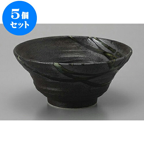 5個セット 丼 ビードロライン5.8鉢 [17.5 x 8cm] | お好み丼 丼ぶり カフェ丼 鉢 ラーメン そば うどん ボウル 食器 業務用 飲食店 カフェ うつわ 器 おしゃれ かわいい ギフト プレゼント 誕生日 贈り物 贈答品 食器セット｜せともの本舗