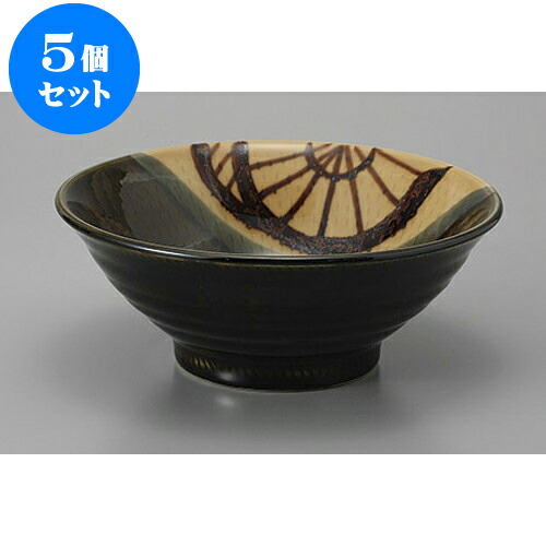 5個セット 丼 織部御所車5.8そば丼 [17.5 x 7.5cm] | お好み丼 丼ぶり カフェ丼 鉢 ラーメン そば うどん ボウル 食器 業務用 飲食店 カフェ うつわ 器 おしゃれ かわいい ギフト プレゼント 誕生日 贈り物 贈答品 食器セット