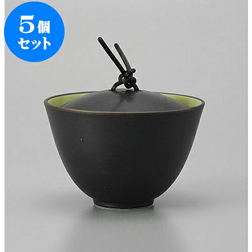 5個セット 飯器 グリーン蓋物 [11.3 x 8.5cm] | ちゃわん お茶碗 飯碗 ご飯茶碗 白米 人気 おすすめ 食器 業務用 飲食店 カフェ うつわ 器 おしゃれ かわいい ギフト プレゼント 引き出物 誕生日 贈り物 贈答品 食器セット｜せともの本舗