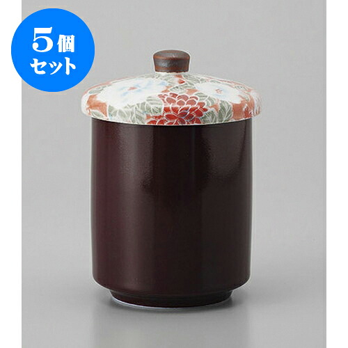 5個セット 蓋付湯呑 舞花蓋付湯呑　ピンク [7.2 x 12cm] | ゆのみ 湯呑 湯飲み 一服 お茶 人気 おすすめ 食器 業務用 飲食店 カフェ うつわ 器 おしゃれ かわいい ギフト プレゼント 引き出物 誕生日 贈り物 贈答品 食器セット