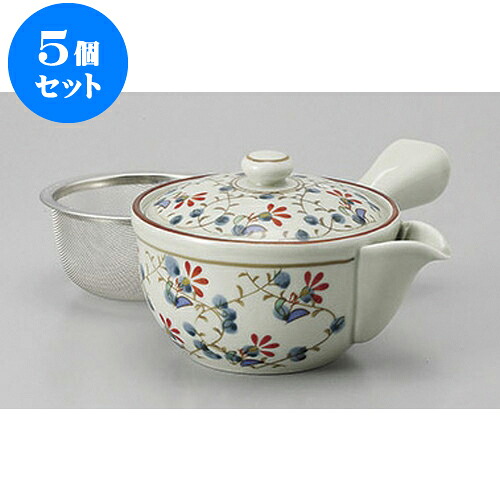 5個仕かける 有田焼急須 有田焼錦被子植物U付雀口中急須 [200竓] | ポット 急須 きゅうす 土瓶 茶の葉 薬の１回分 まったり 一般受け おすすめ 食器 お勤め用 飲食店 喫茶店 うつわ 器 格好のいい 愛くるしい 差し上げ物 差し上げ物 差し上げ物 生まれ落ちる日 差し上げ物 譲りわたす品 食器仕かける コーヒー・お茶用品-急須-茶道具・湯呑・急須