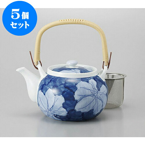 5個セット 有田焼土瓶 有田焼濃葉彩U付6号土瓶 [850cc] | ポット 急須 土瓶 お茶 大きい 一服 まったり 人気 おすすめ 食器 業務用 飲食店 カフェ うつわ 器 おしゃれ かわいい ギフト プレゼント 引き出物 誕生日 贈り物 贈答品 食器セット