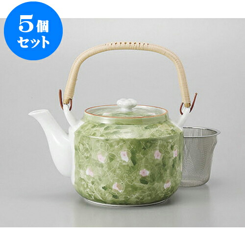 5個セット 土瓶 グリーン梅万能茶こし付8号土瓶 [15.5 x 13.8cm 1600cc] | ポット 急須 土瓶 お茶 大きい 一服 まったり 人気 おすすめ 食器 業務用 飲食店 カフェ うつわ 器 おしゃれ かわいい ギフト プレゼント 引き出物 誕生日 贈り物 贈答品 食器セット 29,887円
