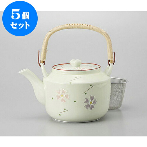 5個セット 土瓶 しだれ梅(万能茶こし付)6号土瓶 [13.7 x 12.8cm 1080cc] | ポット 急須 土瓶 お茶 大きい 一服 まったり 人気 おすすめ 食器 業務用 飲食店 カフェ うつわ 器 おしゃれ かわいい ギフト プレゼント 引き出物 誕生日 贈り物 贈答品 食器セット