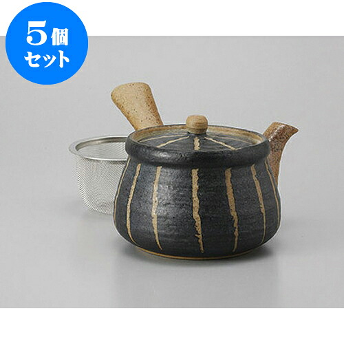 5個仕掛ける 急須 彫十草(黒)急須大(Uカゴ付) [420竓] | ポット 急須 きゅうす 土瓶 茶の葉 薬の１回分 まったり 一般受け おすすめ 食器 御役目用 飲食店 喫茶店 うつわ 器 今めかしい 愛くるしげ 差し上げ物 差し上げ物 差し上げ物 生まれ落ちる日 差し上げ物 差しあげる品 食器仕掛ける