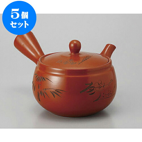 5個仕掛ける 急須 朱泥4合花彫帯網 [640竓] | ポット 急須 きゅうす 土瓶 茶の葉 薬の１回分 まったり 一般受け おすすめ 食器 御役目用 飲食店 喫茶店 うつわ 器 今めかしい 愛くるしげ 差し上げ物 差し上げ物 差し上げ物 生まれ落ちる日 差し上げ物 差しあげる品 食器仕掛ける