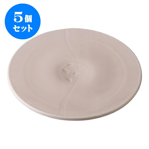 5個セット デリカウェア 雪月花　薄桜　月くぼみ盛皿 [30.3 x 2.2cm] | 人気 おすすめ 食器 洋食器 業務用 飲食店 カフェ うつわ 器 おしゃれ かわいい ギフト プレゼント 誕生日 贈答品 食器セット 食器セット