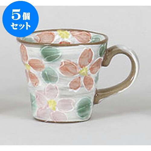 5個仕掛ける コップ 赤桜マグカップ [12 x 9 x 8糎 350竓] | 一般受け おすすめ 食器 洋食器 御役目用 飲食店 喫茶店 うつわ 器 今めかしい 愛くるしげ 差し上げ物 差し上げ物 生まれ落ちる日 差しあげる品 食器仕掛ける 食器仕掛ける