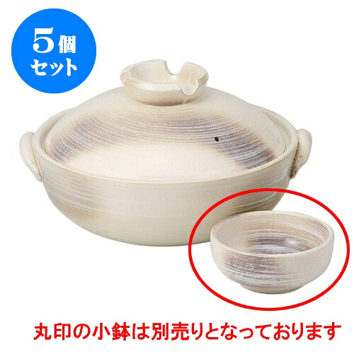 5個セット 土鍋 かすみ志野6号鍋 [22 x 19.3 x 12cm] | 土鍋 小さい 1人用 1人鍋 2人用 インスタ あったかい ほかほか 人気 おすすめ 食器 業務用 飲食店 カフェ うつわ 器 おしゃれ かわいい ギフト プレゼント 引き出物 誕生日 贈り物 贈答品 食器セット｜せともの本舗