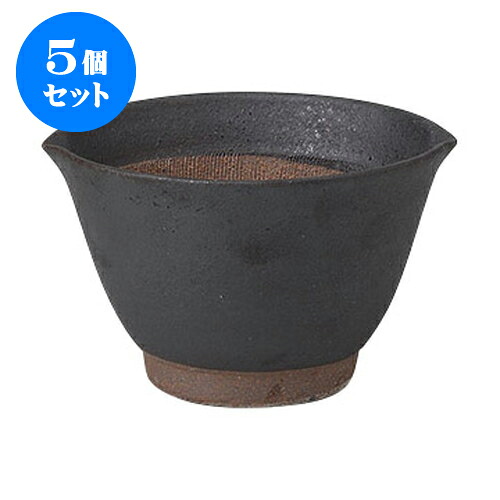 5個セット すり鉢 黒麦トロロ鉢　中 [13 x 12.4 x 8cm] | 人気 おすすめ 食器 洋食器 業務用 飲食店 カフェ うつわ 器 おしゃれ かわいい ギフト プレゼント 誕生日 贈答品 食器セット 食器セット