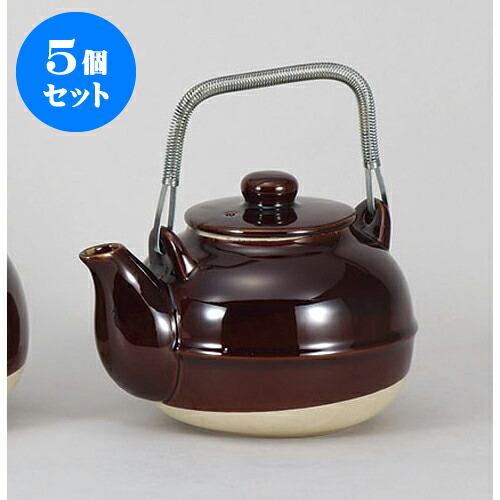 美濃焼 焼物 大きい コロッとした可愛い土瓶です 急須 器 どびん ポット 業務用 陶器 土瓶 急須 土瓶 瀬戸物 お茶 大きい 一服 5個セット 土瓶 飴鈴型八合薬土瓶 1750cc ポット 急須 土瓶 お茶 大きい 一服 まったり 人気 おすすめ 食器