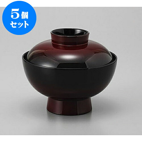 5個セット 汁椀 朱ぼかし4寸段付直仙才椀 [12.1 x 10.2cm] 塗 | 小吹椀 汁椀 お椀 煮物碗 吸物椀 スープ soupcup プレゼント ギフト 結婚祝い 引き出物 内祝い 開店祝い 退職祝い 贈答品 贈り物 人気 通販 おしゃれ かわいい 業務用 飲食店