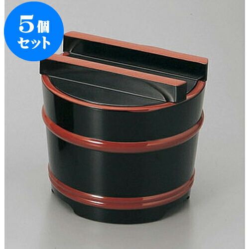 5個セット そば用品 黒に朱ひもDX釜あげ [17.6 x 16.2cm 800cc] | 人気 おすすめ 食器 洋食器 業務用 飲食店 カフェ うつわ 器 おしゃれ かわいい ギフト プレゼント 誕生日 贈答品 食器セット 食器セット