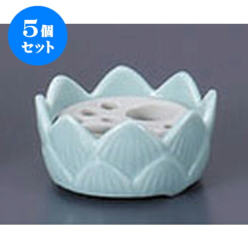 5個仕かける 仏具 青磁多孔盤香炉(小) [7.8 x 3.9糎] | 仏具 仏壇 御盆 お開悟 迎え火 供養 お寺さま お墓 仏様 仏前 盆 お御坊っちゃん お供え 手元供養 佛具 食器仕かける