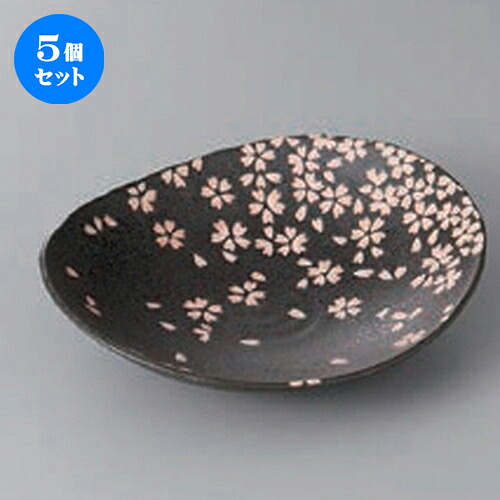 5個セット ☆ 向付 ☆染付桜楕円皿(大) [ 17.5 x 15.2 x 4cm ] | 和食器 鉢 小鉢 ボウル 浅鉢 料亭 ホテル 食器 業務用 飲食店 カフェ うつわ 器 おしゃれ かわいい ギフト プレゼント 内祝い 誕生日 贈り物 贈答品 おすすめ 食器セット