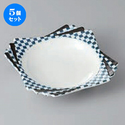 5個セット☆ 小鉢 ☆青市松千代折角小鉢 [ 15.5 x 15.5 x 3.3cm ] | 小鉢 小 小さい 鉢 ボウル 万能 人気 おすすめ 食器 業務用 飲食店 カフェ うつわ 器 おしゃれ かわいい ギフト プレゼント内祝い 結婚祝い 誕生日 贈り物 贈答品 食器セット｜せともの本舗