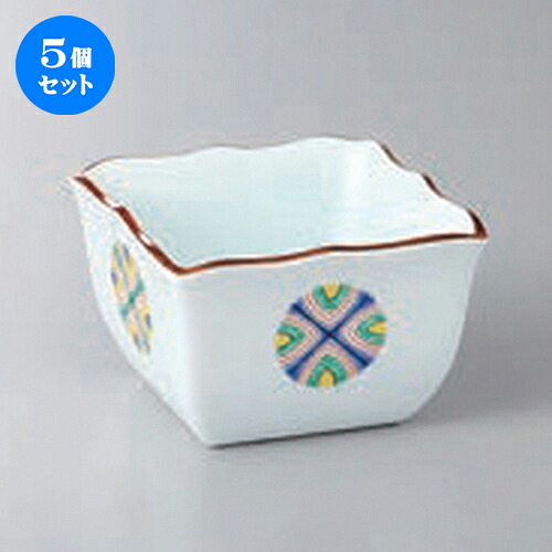 5個セット☆ 小鉢 ☆錦丸紋角小鉢 [ 7.8 x 7.8 x 5.1cm ] | 小鉢 小 小さい 鉢 ボウル 万能 人気 おすすめ 食器 業務用 飲食店 カフェ うつわ 器 おしゃれ かわいい ギフト プレゼント内祝い 結婚祝い 誕生日 贈り物 贈答品 食器セット