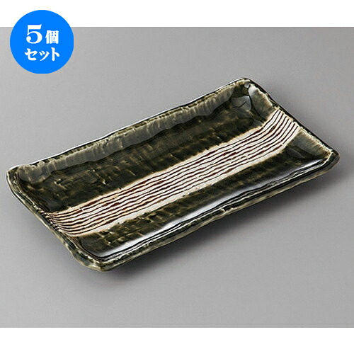 5個仕掛ける 焼物皿 /織部錆帯８.０焼物皿 [ 23 x 12.5 x 2.3糎 ] | 焼き物皿 ビステキ皿 サンマ 焼き魚 食器 お役目用 飲食店 喫茶店 うつわ 器 今めかしい 可愛らしい 着飾る 差し上げ物 差し上げ物 差し上げ物 内祝い 一緒になる祝賀会 生まれ落ちる日 差し上げ物 譲りわたす品 おすすめ 一般受け 食器仕掛ける