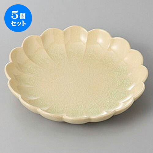 5個セット☆ 和皿 ☆オフケ菊型取皿 [ 16 x 3cm ] | 中皿 デザート皿 取り皿 人気 おすすめ 食器 業務用 飲食店 カフェ うつわ ホテル 家庭用 器 SNS 内祝い ギフト プレゼント パーティ 引き出物 誕生日 記念日 贈り物 贈答品 SNS 食器セット