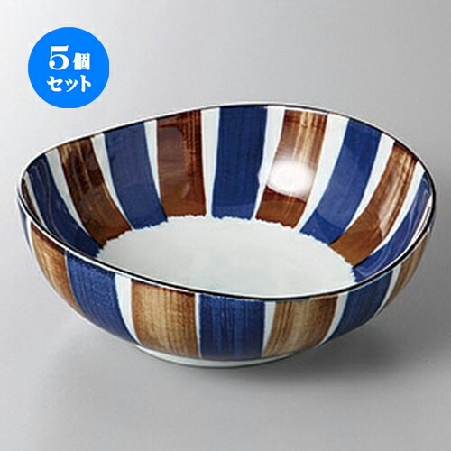 5個セット☆ 組鉢 ☆錆十草楕円５.５鉢 [ 17 x 16.7 x 6.5cm ] | 小鉢 中鉢 ボウル ボール 食器 業務用 飲食店 カフェ うつわ 器 おしゃれ かわいい お洒落 可愛い ギフト プレゼント 引き出物 内祝い 結婚祝い 誕生日 贈り物 贈答品 おすすめ 取り皿 食器セット