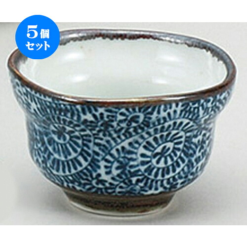 5個セット☆ 酒器 ☆たこ唐草ぐい呑(大) [ 7 x 4.6cm ] | ぐい飲み おちょこ お猪口 盃 熱燗 冷酒 お酒 日本酒 バー bar 晩酌 人気 おすすめ 食器 業務用 飲食店 カフェ うつわ 器 おしゃれ かわいい ギフト プレゼント 引き出物 誕生日 贈り物 贈答品 食器セット