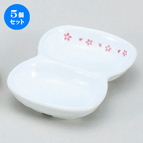 5個セット☆ そば用品 ☆小町 ピンク二品皿 [ 13.9 x 9.2 x 2.5cm ] | そば 蕎麦 めん 麺 おすすめ 人気 食器 業務用 飲食店 カフェ うつわ 器 おしゃれ かわいい お洒落 可愛い ギフト プレゼント 引き出物 内祝い 結婚祝い 誕生日 贈り物 贈答品 自宅 イベント 食器セット