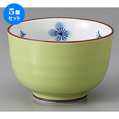 5個セット☆ 有田千茶 ☆有田焼緑彩幸梅仙茶 [ 8 x 5.5cm 150cc ] | 湯呑 湯のみ せん茶 千茶 一服 人気 おすすめ 食器 業務用 飲食店 カフェ うつわ 器 おしゃれ かわいい ギフト プレゼント 引き出物 誕生日 贈り物 贈答品 食器セット