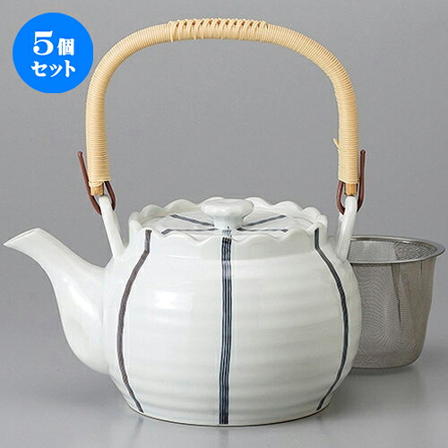 5個セット 有田土瓶 /有田焼ラインＵ付６号土瓶 [ 14 x 11.5cm 850cc ] | ポット 急須 土瓶 お茶 大きい 一服 まったり 人気 おすすめ 食器 業務用 飲食店 カフェ うつわ 器 おしゃれ かわいい ギフト プレゼント 引き出物 誕生日 贈り物 贈答品 食器セット｜せともの本舗 26,741円