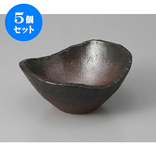 5個セット 小鉢 備前風楕円鉢(中) [13.5 x 12.5 x 6.5cm] | 小鉢 小 小さい 鉢 ボウル 万能 人気 おすすめ 食器 業務用 飲食店 カフェ うつわ 器 おしゃれ かわいい ギフト プレゼント内祝い 結婚祝い 誕生日 贈り物 贈答品 食器セット｜せともの本舗