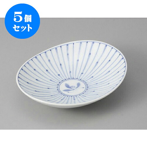 5個セット 小鉢 有田焼十草蘭楕円皿(中) [15.5 x 13 x 2cm] | オーバルプレート 楕円皿 人気 おすすめ パスタ皿 フルーツ皿 食器 業務用 飲食店 カフェ うつわ 器 おしゃれ かわいい ギフト プレゼント 誕生日 贈り物 贈答品 食器セット