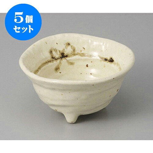 5個セット 小鉢 縁結び三つ足小鉢 [11.3 x 6cm] | 小鉢 小 小さい 鉢 ボウル 万能 人気 おすすめ 食器 業務用 飲食店 カフェ うつわ 器 おしゃれ かわいい ギフト プレゼント内祝い 結婚祝い 誕生日 贈り物 贈答品 食器セット