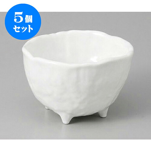 5個セット 小鉢 白磁白小雪4つ足小鉢 [9 x 6cm] | 小鉢 小 小さい 鉢 ボウル 万能 人気 おすすめ 食器 業務用 飲食店 カフェ うつわ 器 おしゃれ かわいい ギフト プレゼント内祝い 結婚祝い 誕生日 贈り物 贈答品 食器セット