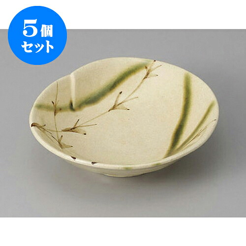 5個セット 変形小鉢 草紋織部トジメ浅鉢 [14.6 x 13.4 x 4.7cm] | 小鉢 小 小さい 鉢 ボウル 万能 人気 おすすめ 食器 業務用 飲食店 カフェ うつわ 器 おしゃれ かわいい ギフト プレゼント内祝い 結婚祝い 誕生日 贈り物 贈答品 食器セット