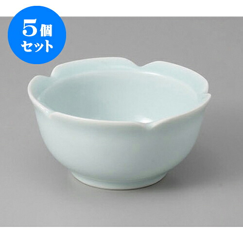 5個セット 組小鉢 青白磁輪花3.6小鉢 [11.2 x 5.6cm] | 小鉢 中鉢 ボウル ボール 食器 業務用 飲食店 カフェ うつわ 器 おしゃれ かわいい お洒落 可愛い ギフト プレゼント 引き出物 内祝い 結婚祝い 誕生日 贈り物 贈答品 おすすめ 取り皿 食器セット